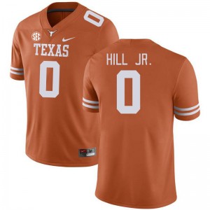 Mens Longhorns #0 Anthony Hill Jr. Stitched SEC Conference Jersey - Orange