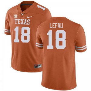 Mens UT #18 Liona Lefau High School SEC Conference Jersey - Orange