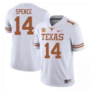 Men's Texas #14 Brad Spence Replica Football Jersey - White