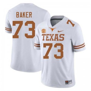 Men's The Horns #73 Brandon Baker 2025 Football Jersey - White