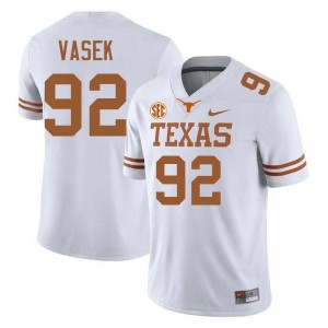 Men UT #92 Colton Vasek University Football Jersey - White