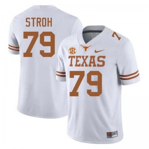 Mens UT #79 Connor Stroh Game Football Jersey - White