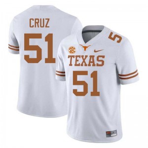 Mens UT #51 Daniel Cruz Limited Football Jersey - White