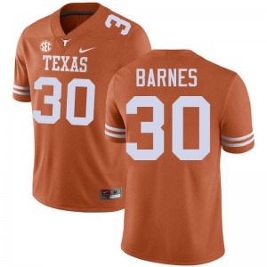 Men's Burnt Orange #30 Elijah Barnes Stitched Football Jersey - Texas Orange