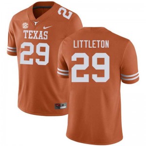 Mens UT #29 Graceson Littleton 2025-26 Football Jersey - Texas Orange
