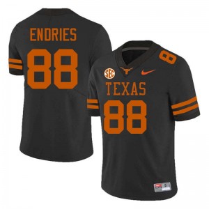 Mens Texas Longhorns #88 Jack Endries Player Football Jersey - Black