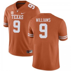 Mens Texas Longhorns #9 Jonah Williams Stitched Football Jersey - Texas Orange