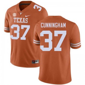 Men University of Texas #37 Jonathan Cunningham 2025-26 Football Jersey - Texas Orange