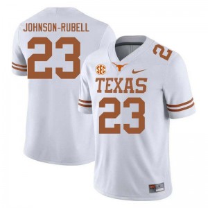 Mens UT #23 Jordon Johnson-Rubell Embroidery Football Jersey - White