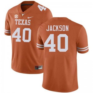 Mens UT #40 Lance Jackson 2025 Football Jersey - Texas Orange