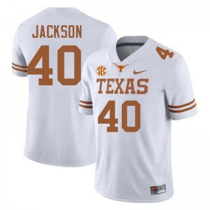 Men's UT #40 Lance Jackson Official Football Jersey - White