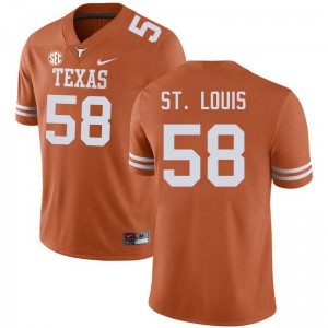 Mens UT Austin #58 Lance St. Louis High School Football Jersey - Texas Orange