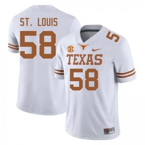 Men's UT #58 Lance St. Louis Game Football Jersey - White