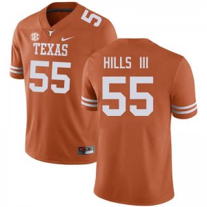 Mens UT #55 Melvin Hills III Limited Football Jersey - Texas Orange
