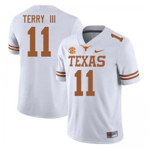 Men's Texas #11 Michael Terry III Limited Football Jersey - White