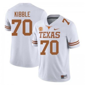 Men Texas #70 Nate Kibble Replica Football Jersey - White