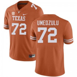 Men's Lone Star State Reps #72 Neto Umeozulu Game Football Jersey - Texas Orange