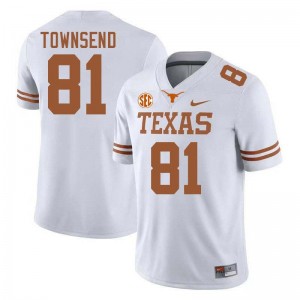 Men's Longhorns #81 Nick Townsend 2025 Football Jersey - White