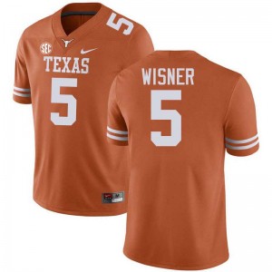 Men's UT #5 Quintrevion Wisner Alumni Football Jersey - Texas Orange