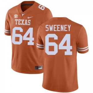 Mens Burnt Orange #64 Robert Sweeney Limited Football Jersey - Texas Orange