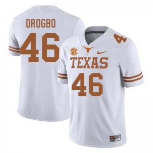 Men Texas Longhorns #46 Smith Orogbo Game Football Jersey - White