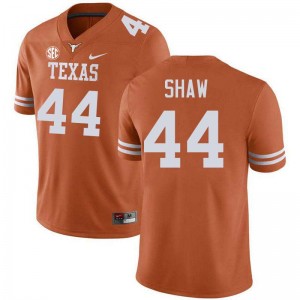 Men Longhorns #44 Travis Shaw Player Football Jersey - Texas Orange
