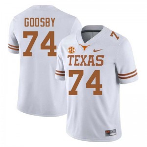 Men's Texas #74 Trevor Goosby NCAA Football Jersey - White