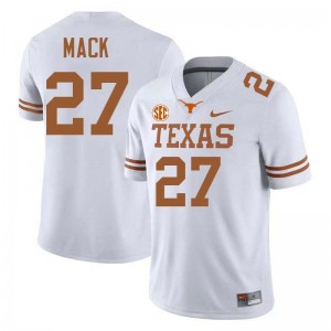 Mens University of Texas #27 Wardell Mack 2025-26 Football Jersey - White