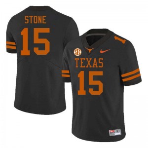 Men's Longhorns #15 Will Stone Limited Football Jersey - Black