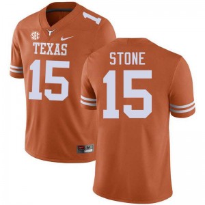 Men's Longhorns #15 Will Stone Stitched Football Jersey - Texas Orange