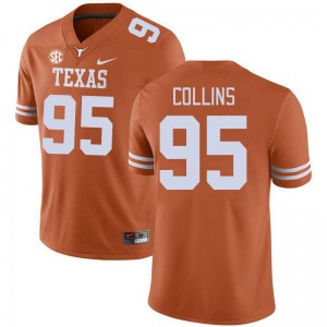 Men's Texas Longhorns #95 Alfred Collins Player SEC Conference Jersey - Orange