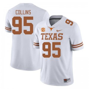 Mens University of Texas #95 Alfred Collins Alumni SEC Conference Jersey - White