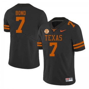 Men University of Texas #7 Isaiah Bond 2024-25 SEC Conference Jersey - Black