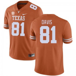 Men UT #81 Juan Davis Player SEC Conference Jersey - Orange