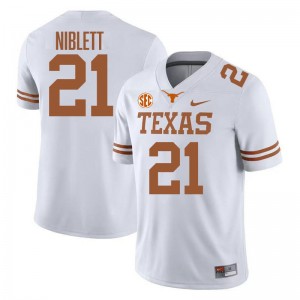 Men's UT #21 Ryan Niblett Game SEC Conference Jersey - White