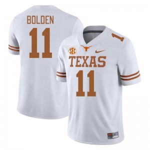 Men's Texas Longhorns #11 Silas Bolden Player SEC Conference Jersey - White