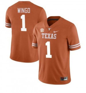 Men University of Texas #1 Ryan Wingo Stitched Football Jersey - Texas Orange