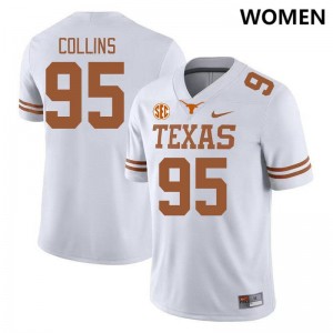Women UT #95 Alfred Collins Replica SEC Conference Jersey - White