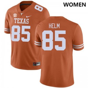 Womens Longhorns #85 Gunnar Helm Player SEC Conference Jersey - Orange