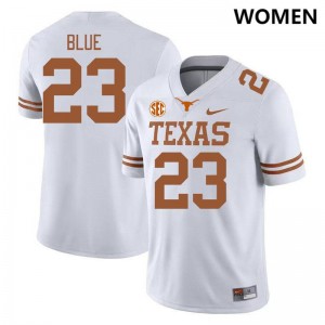 Womens Longhorns #23 Jaydon Blue Alumni SEC Conference Jersey - White
