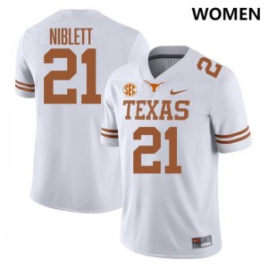 Women UT #21 Ryan Niblett Official SEC Conference Jersey - White
