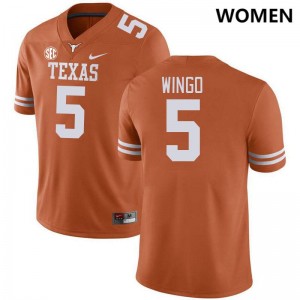 Women UT #5 Ryan Wingo High School SEC Conference Jersey - Orange