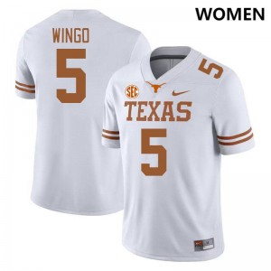 Womens University of Texas #5 Ryan Wingo NCAA SEC Conference Jersey - White