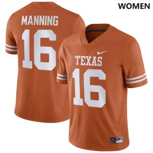 Women's UT #16 Arch Manning Nike NIL College Jersey - Texas Orange