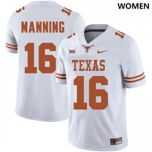 Women University of Texas #16 Arch Manning Limited College Jersey - White