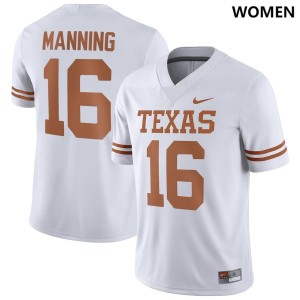 Womens Longhorns #16 Arch Manning Nike NIL College Jersey - White