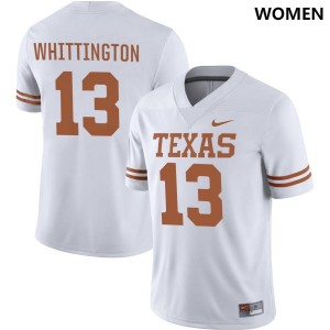 Women's Longhorns #13 Jordan Whittington Nike NIL College Jersey - White