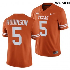 Women's University of Texas #5 Bijan Robinson Nike NIL College Jersey - Texas Orange