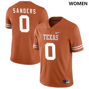 Womens Texas Longhorns #0 Ja'Tavion Sanders Nike NIL College Jersey - Texas Orange