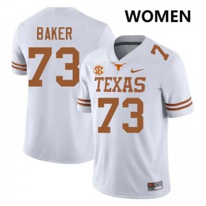 Women's UT #73 Brandon Baker University Football Jersey - White